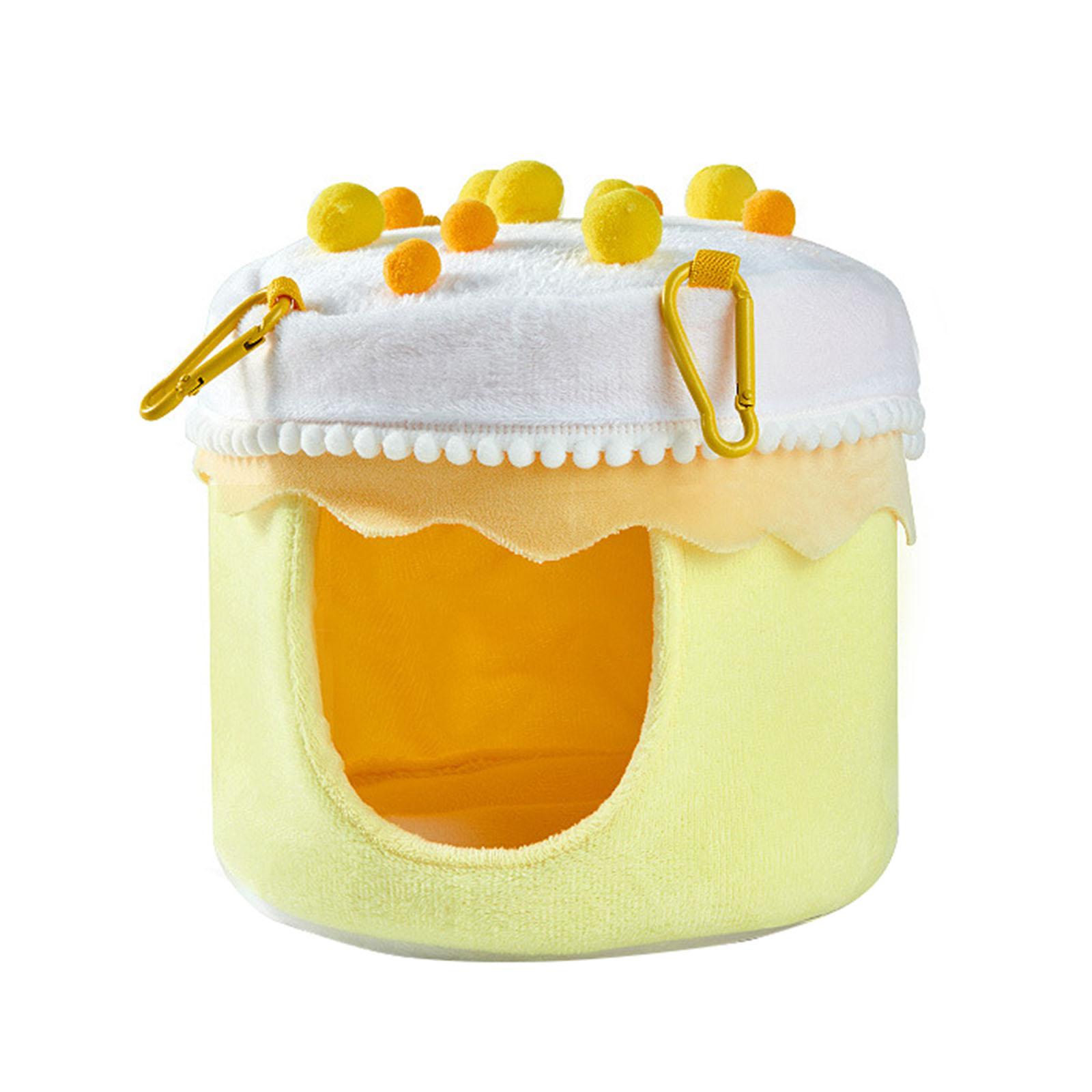 

Cake Shape Bird Nest for Parrots Plush Sleeping Bed Nest Birdcage House for Small Birds Hanging Hammock Bird Cage Decors C