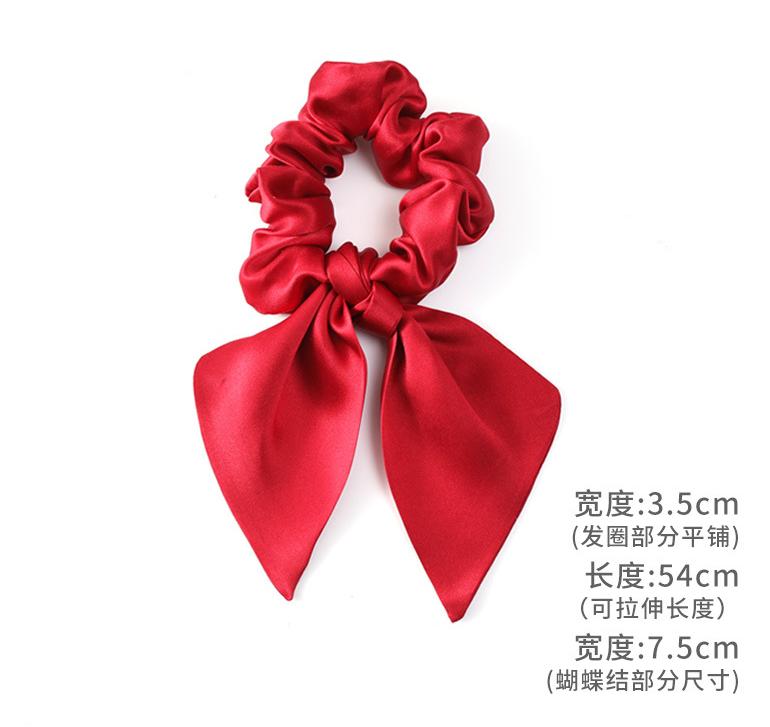 Hot Summer Mulberry Silk Hair Tie Large Satin Fabric Scrunchies Hair Band Woven Bow Hair Rope for Women