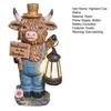 Garden Highland Cow Statue with Battery Powered Lantern, Small Highland Cow Figurine with Welcome Sign, Outdoor Resin Sculpture for Lawn, Patio, Porch