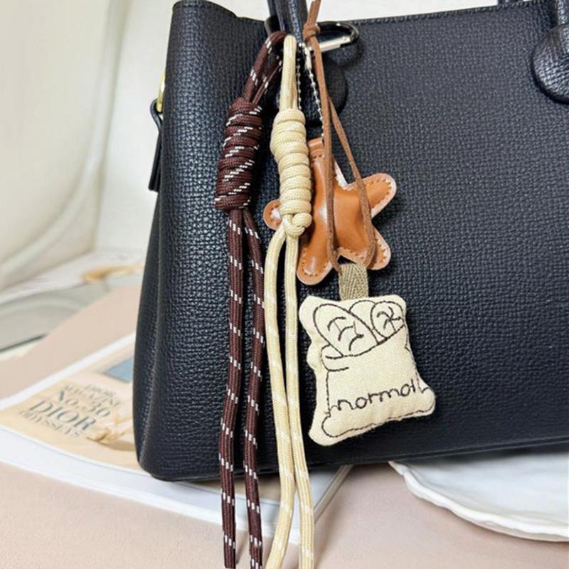 Handmade Nylon Woven Rope Bag Pendant Cute Candy Color Fashion Backpack Handbag Hanging Bags Accessories