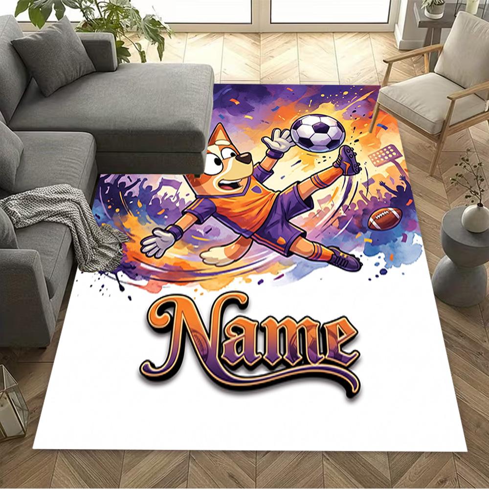Bluey Adventures Customize Text Area Rug Perfect for Study room Foyer Dormitory Kitchen Antislip Carpet Office home decor Perfect Gift for Women/Men