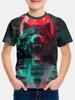 Animal Wolf Pattern 3d Printe Children's Tops Summer Boy's Round Neck Casual Short Sleeve Comfortable Kids Clothes T Shirt
