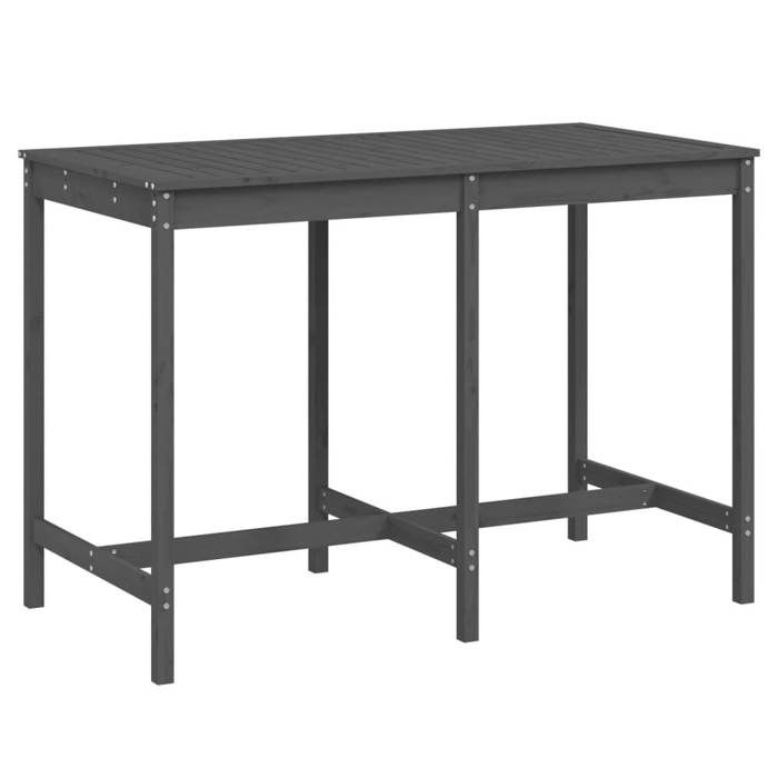 VidaXL Table de jardin gris 159,5x82,5x110 cm bois massif de pin 824097