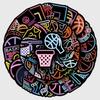 50 Neon Basketball Graffiti Stickers - Creative Sports Skateboard & Luggage Decor