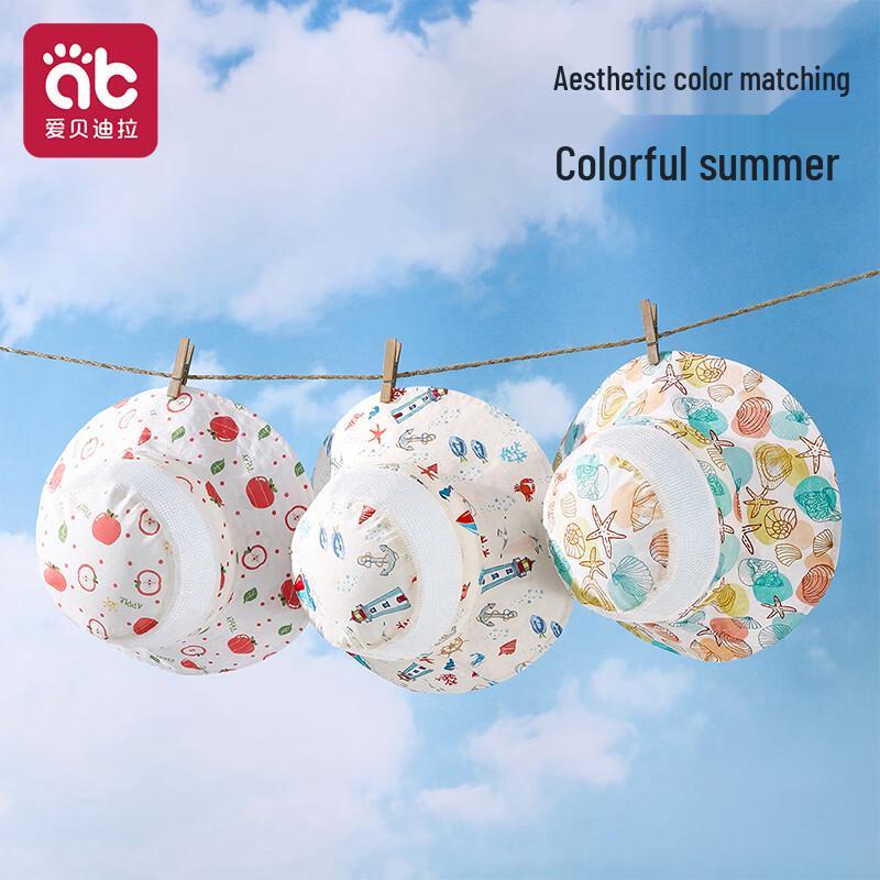 Aibideila Kids Wide-Brim Sun Hat with Neck Protection