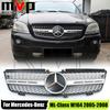 For Benz CL18DChrome Diamonds Style Racing Grille With Silver Border Emblem Logo Badge For Mercedes Benz ML-Class W164 05-08 ML320 ML350 ML550