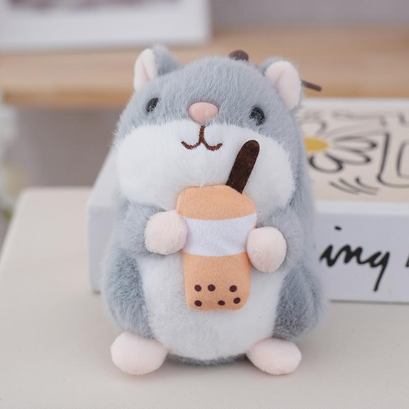 Adorable Hamster Plush Doll With Short Pile Material For Backpack Charm And Gift Ideas