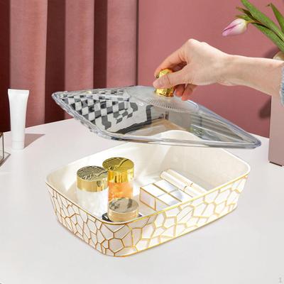 Food Storage Tray for Snacks And Fruits, Rectangle Organizer with Lid Events