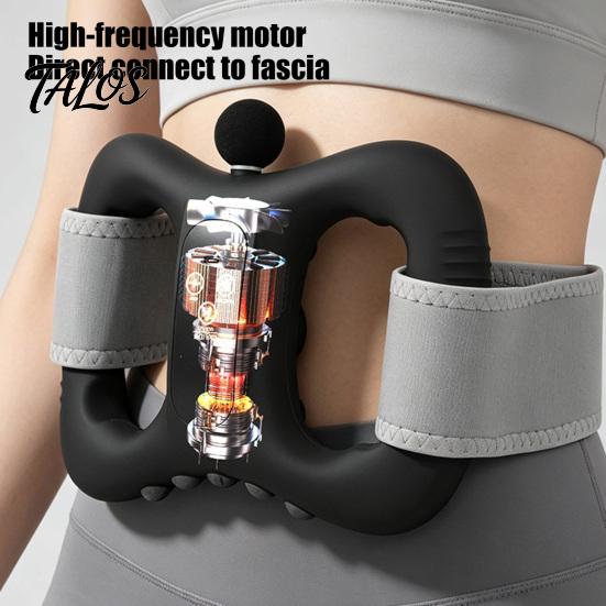 Adjustable Intensity Vibration Ring Fascia Massager with 5 Speeds & Heat, Portable Wireless Belt Electric Muscle Recovery Tool for Abdominal