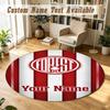 Round Rug Custom NameNottingham Forest FC Pattern Non Slip Carpet Home Floor Decor