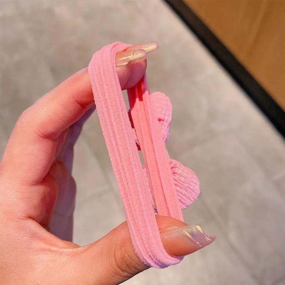 6PCS Princess Flower Bow Scrunchies – Sweet Elastic Hair Ties for Girls & Women