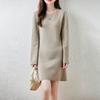 2025 Autumn/Winter Pure Wool Plus Size Round Neck Knitwear - Mid-Length Long Sleeve, Simple Style