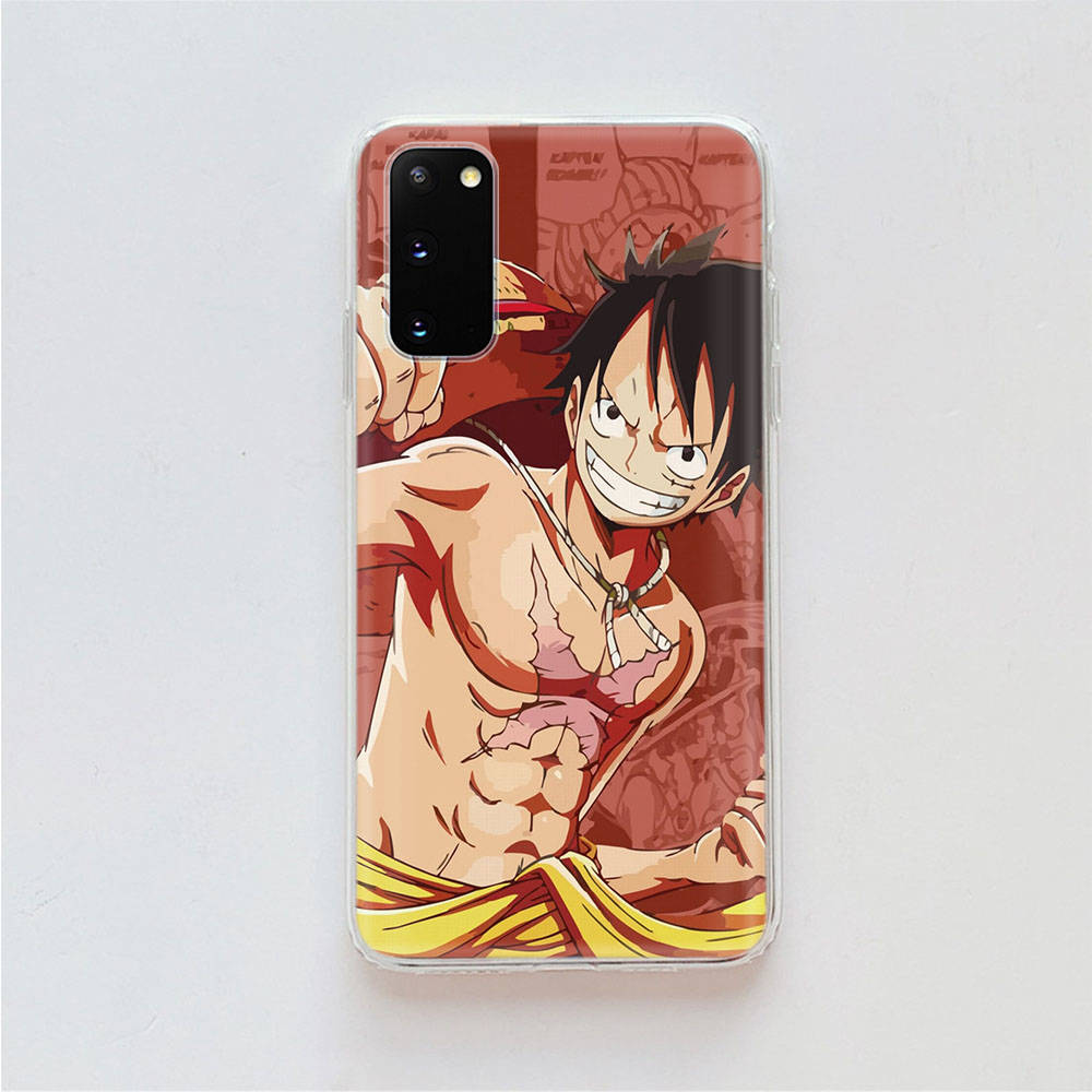 AD62 One Piece Luffy Clear Case for Samsung A04 A14 A23 A34 A54 M23 M33 M52 M53 Realme 10 9 C30S C35 C55 VIVO Y02 Y21 Y33S Y51 X80 V25 Cover