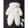 One Piece Snowsuit for Toddler Girls and Boys Hooded Waterproof Jumpsuits Overalls Snowsuits Kids Winter Warm Snowboard Coat Outdoor Jackets Ski Suits