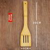8pcs Natural Bamboo Spatula Spoon Long Handle Slotted Turner Non Stick Pan Spatula  Household