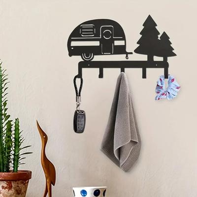 Metal Key Rack Holder - Multi-Purpose for Clothes Bags and Keys. Stylish Living Room Wall Decorative Hook for Your Home