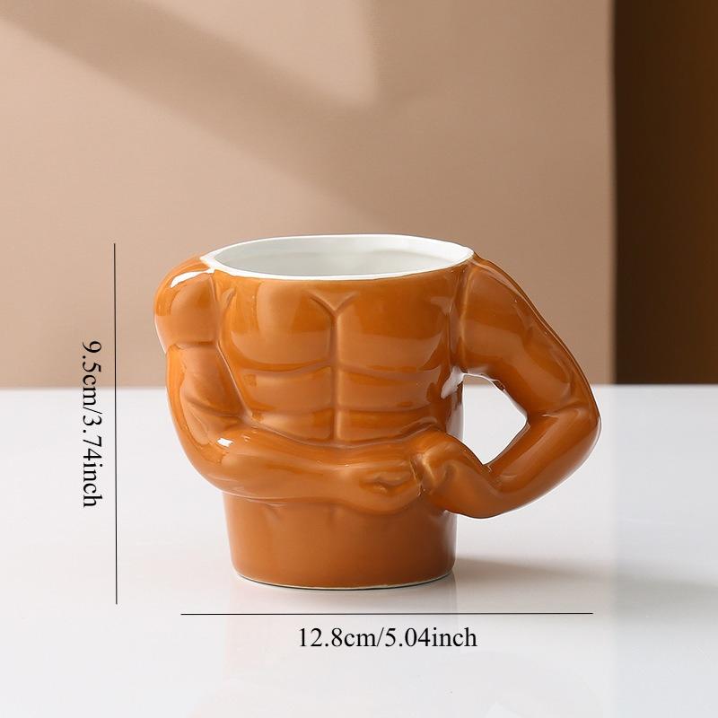 New Creative Ceramic Pectorales Mugs Home Breakfast Milk Coffee Mug Water Cups Boys Gym Trainer Funny Gift Mugs Holiday Gift