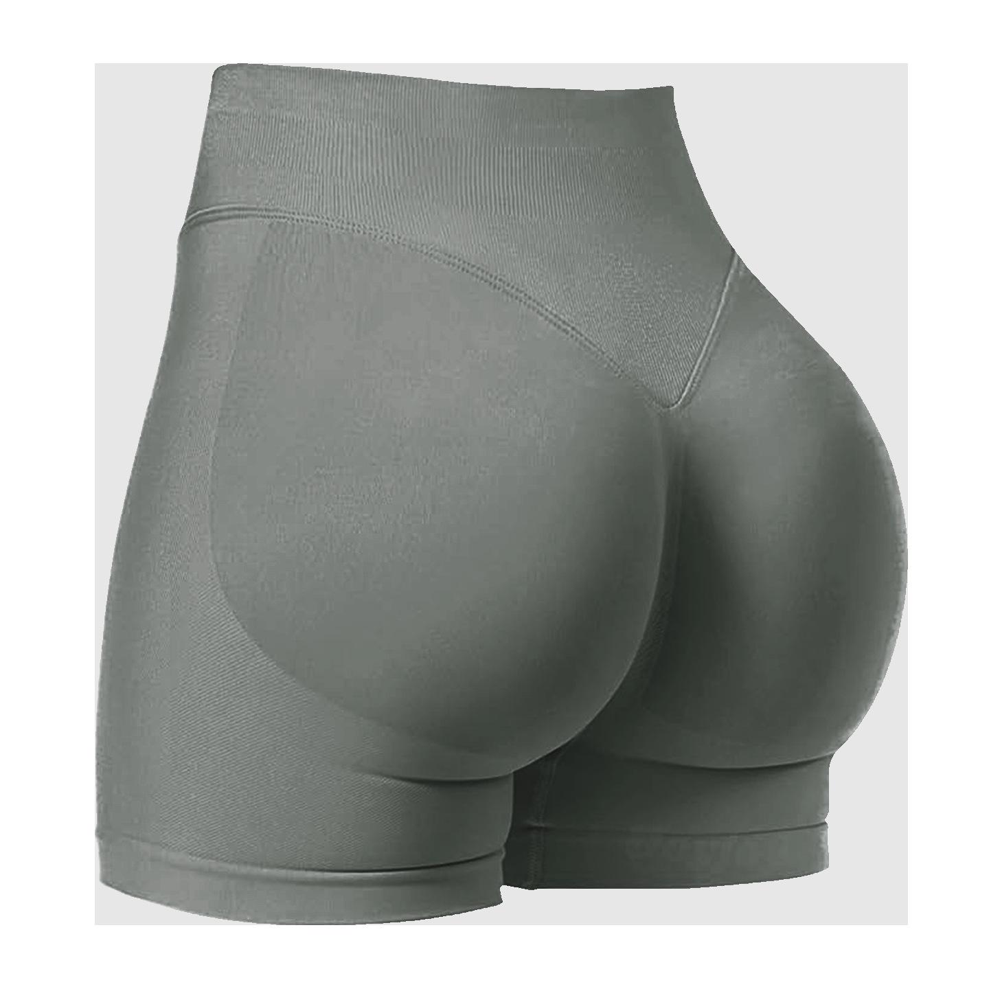 

Women s High Waist Hip-Lifting Yoga Shorts - Solid Color, Summer Thin Large