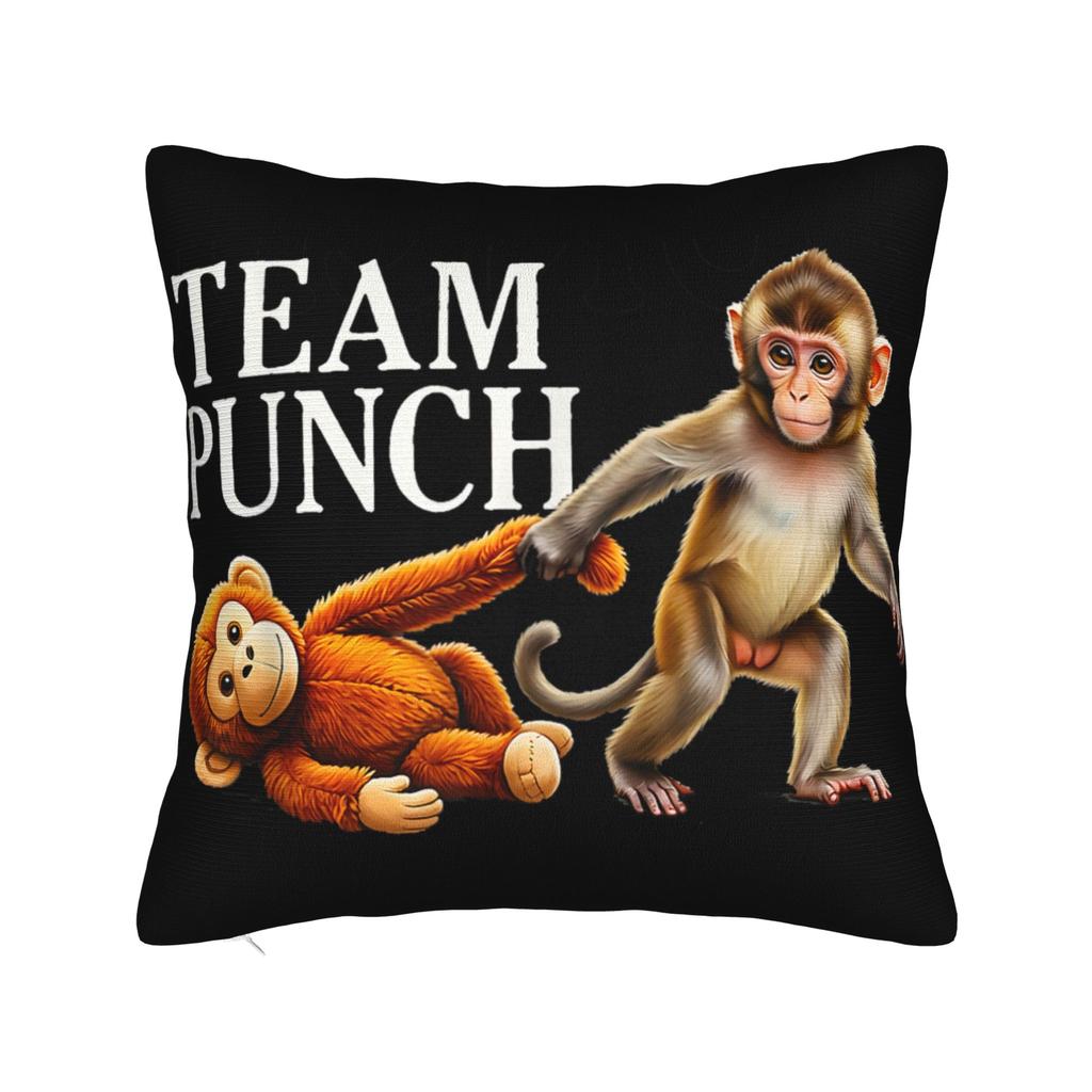 Baby Viral Monkey Punch Hugging Pillow Case Square Pillow Cover For Couch Sofa Bedroom Funny Cushion Cover