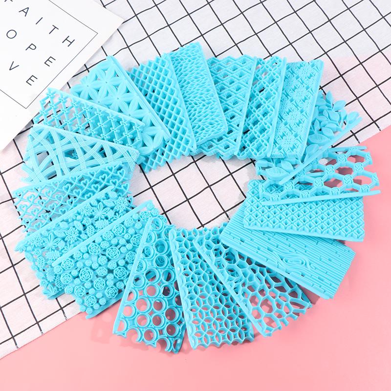 18 Models / Embossing Mold Cake Fondant Chocolate Heart-Shaped Diamond Grain