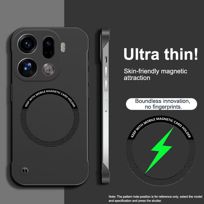 Frameless Magnetic For Magsafe Slim Case For OPPO Find X9 Pro FindX9Pro 5G Wireless Charging Hard Back Cover