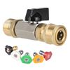 1/4" Quick Connector Power Washer Hose Switch Brass Ball Valve Hose Switch  Gardening