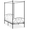 Himmelbettgestell Grau Metall 100 x 200 cm
