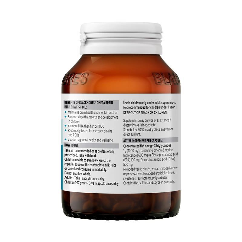 Blackmores Ourless Omega Brain 1000mg 60c