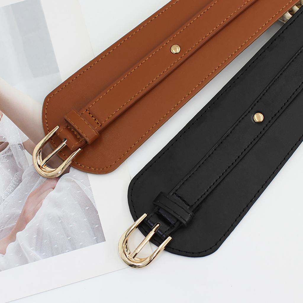 Women's Fashion Elastic Belt Retros Styles Waistband Secure Wide Waist Belt for Enhancing Waistlines