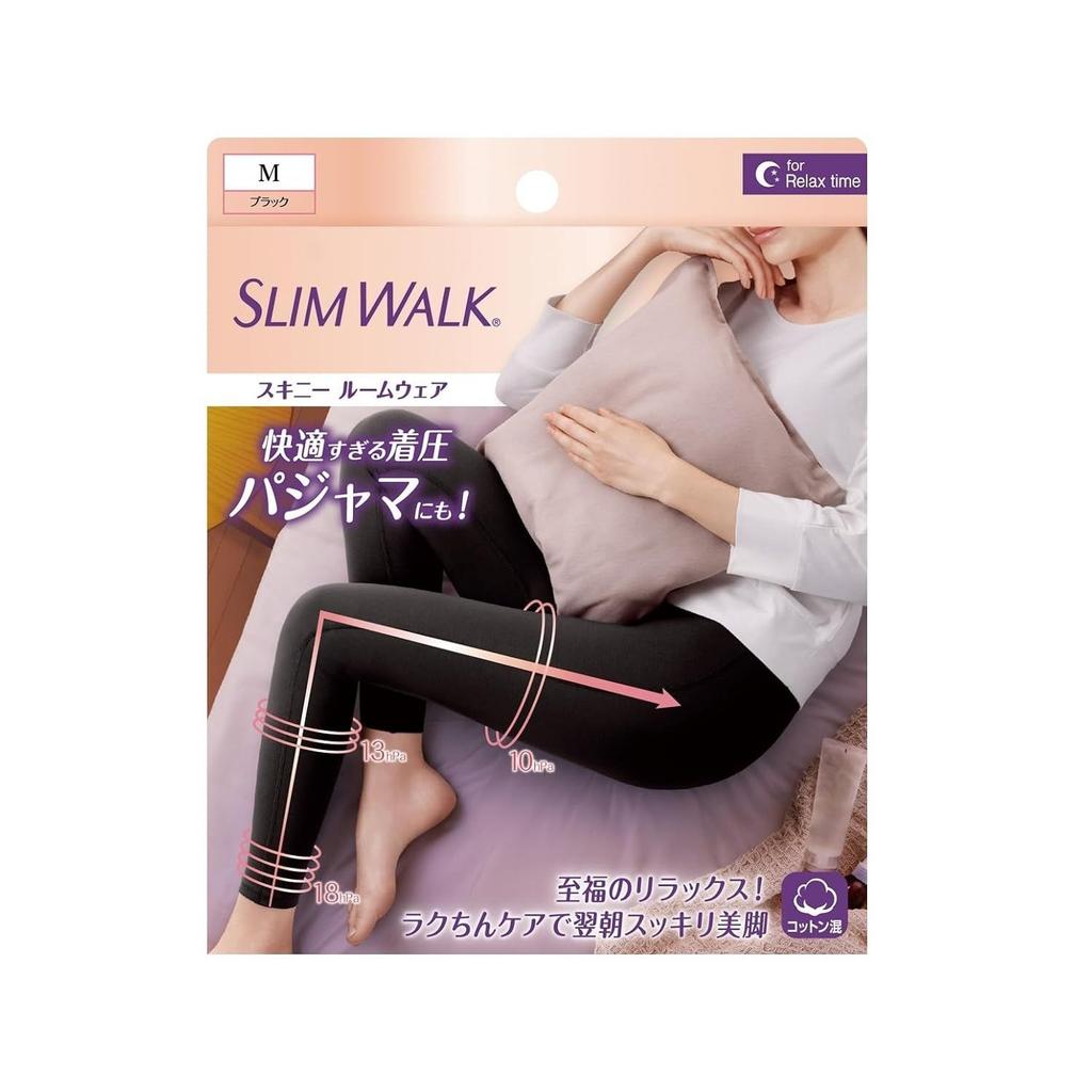 Slim Walk Compression Leggings Skinny Loungewear Black M AskDoctors Pajamas Telework