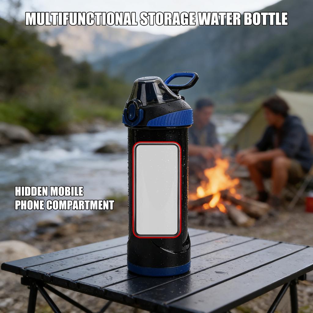 Innovative Vacuum Flask With Covert Stash Container Secret Store Bottle Perfect For Outdoors Adventures And Daily Use