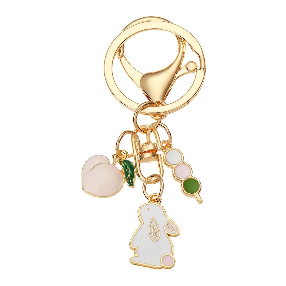 Japanese Cute Lucky Cat Keychains Cartoon Lucky Cat Key Chains Car Bag Charm Ornaments Pendant Keyring Couple Gift