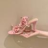 Fashion Women's Sandals with Straps Exposed Toes Square High Heels Comfortable Multi-Color Fashion Designer Style
