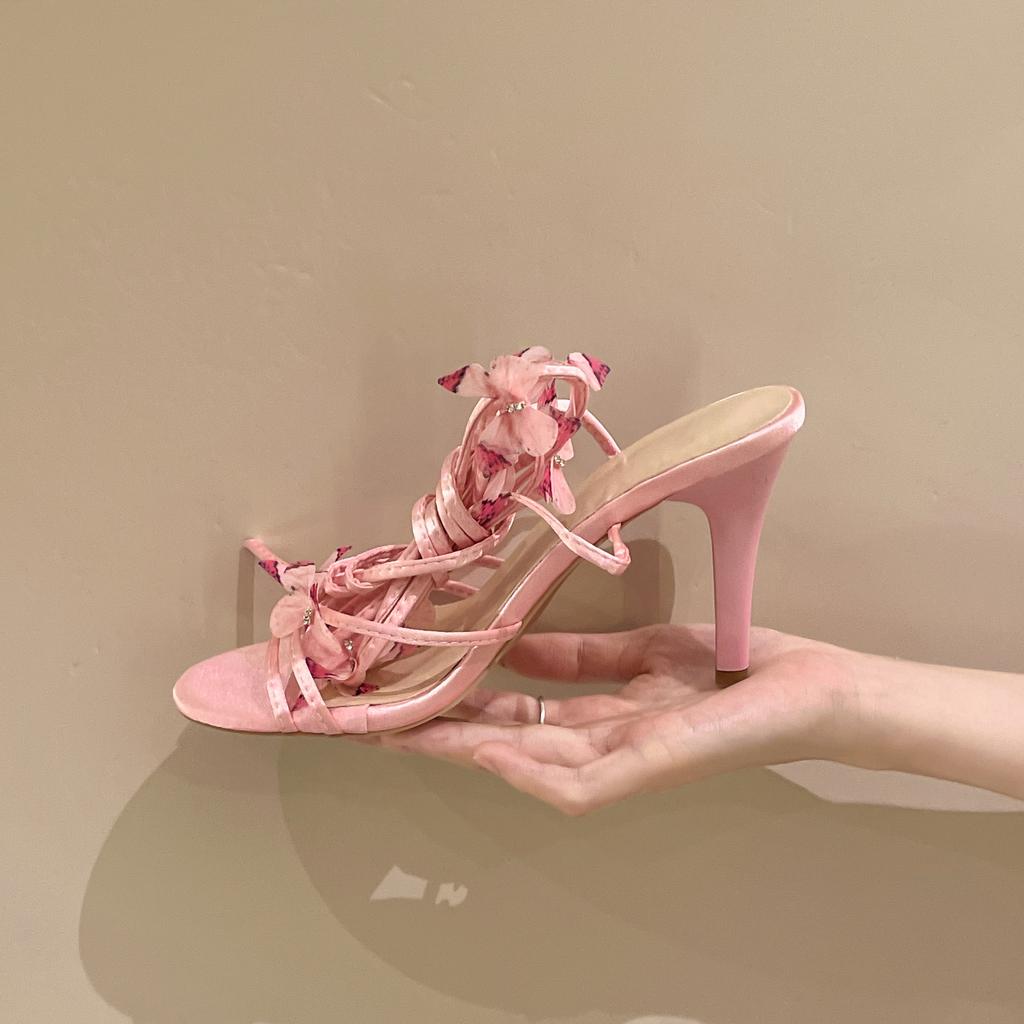 Fashion Women's Sandals with Straps Exposed Toes Square High Heels Comfortable Multi-Color Fashion Designer Style