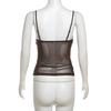 Europäischer Stil Damen Unifarbene Schlanke Passform Netz-Camisole - Frühjahrsmode Neu eingetroffen