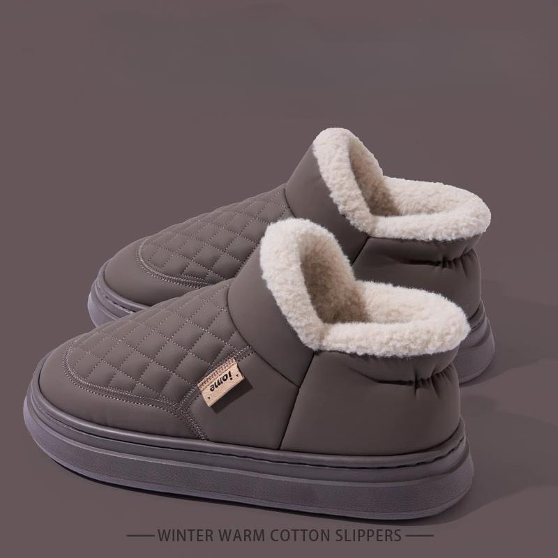 

Женские водонепроницаемые мягкие зимние ботинки с защитой от пятен, теплые, для улицы, осень-зима 2024 года, мягкие, утолщенные, на каблуке, хлопковые туфли 42-43 серый