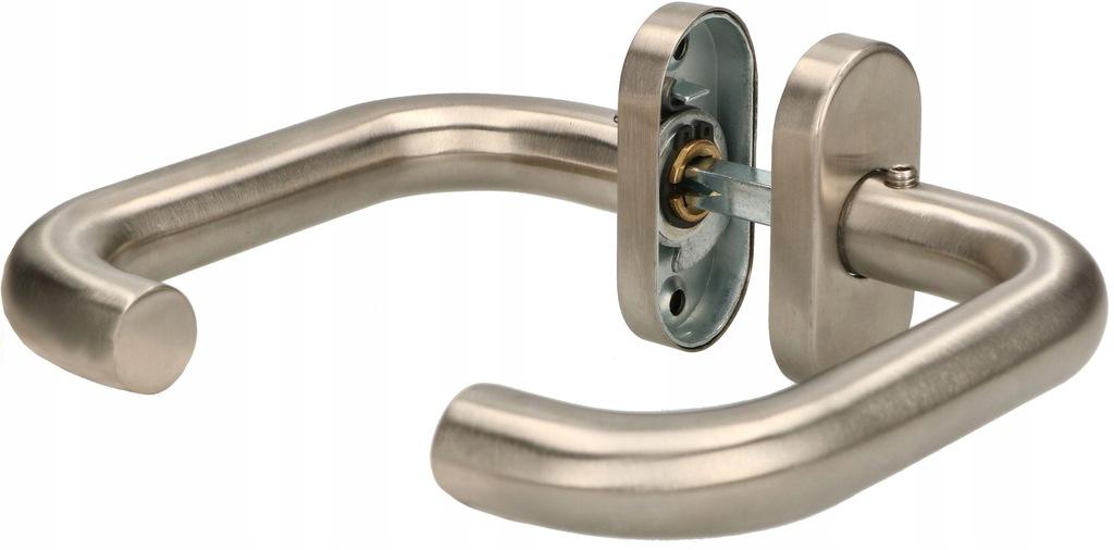 Stainless steel INOX handle "U" with safety plate OVAL