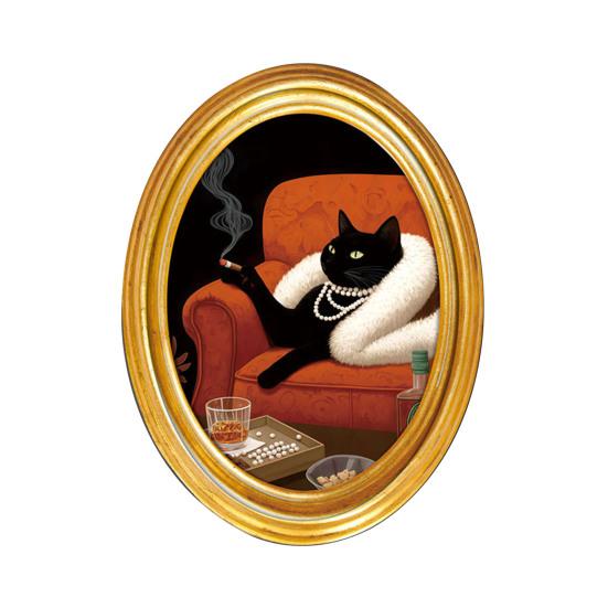 1/3/6Pcs Toast Avocado Cat Refrigerator Magnet with Oval Wooden Frame Kitten Fridge Magnet Home Kitchen Office Decoration Animal Lover Gift