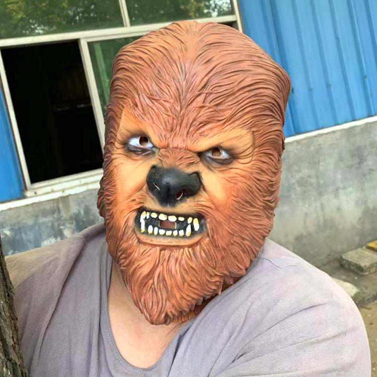 Star Wars Kylo Ren Chewbacca Mask Christmas Greentoon Latex Mask Green Furry Monster Headgear Average Size