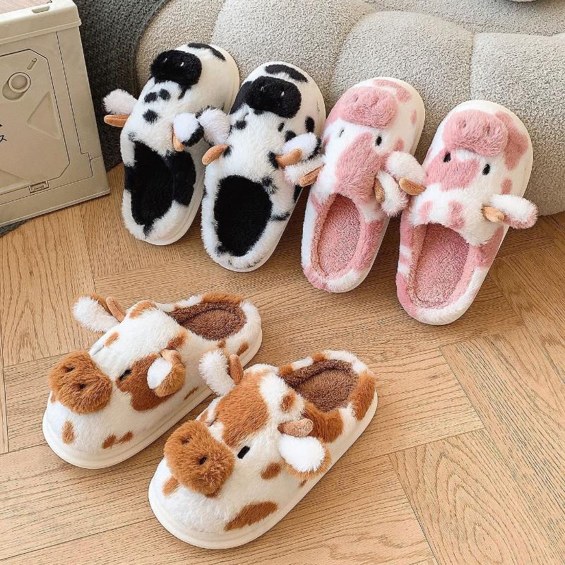 Fashion Couple Cotton Slippers 2025 Winter New Indoor Non Slip Women's Warm Home Shoes Thicken Lightweight Comfortable Men's Plush Shoes