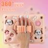 For iPad 10.2 (2021)/(2020)/(2019) Case Kickstand Cute Dog PC+Silicone+TPU Tablet Cover