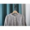 Summer Double-layer Cotton Yarn Shirt with Floral Stand Up Collar Loose Oversized Short Sleeved Shirt Blouses & Shirts