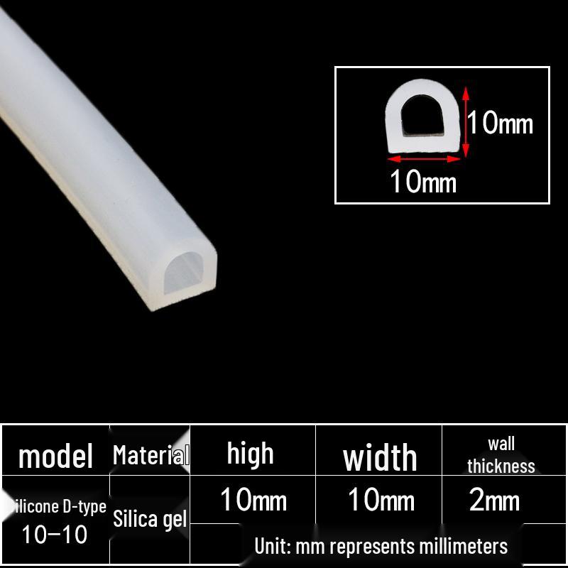 D-Shaped Silicone Sealing Strip: High-Temperature, Water-Retaining, Self-Adhesive, Anti-Collision, Shock-Absorbing for Doors & Windows