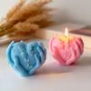 3D Valentinstag Hand hält Herz Silikon Kerzenform DIY Schmetterling Herz Gips Harz Form Kerzenherstellungszubehör