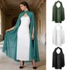 Multicolor Chiffon Gothic Cape: Long Wedding & Halloween Shawl for Women