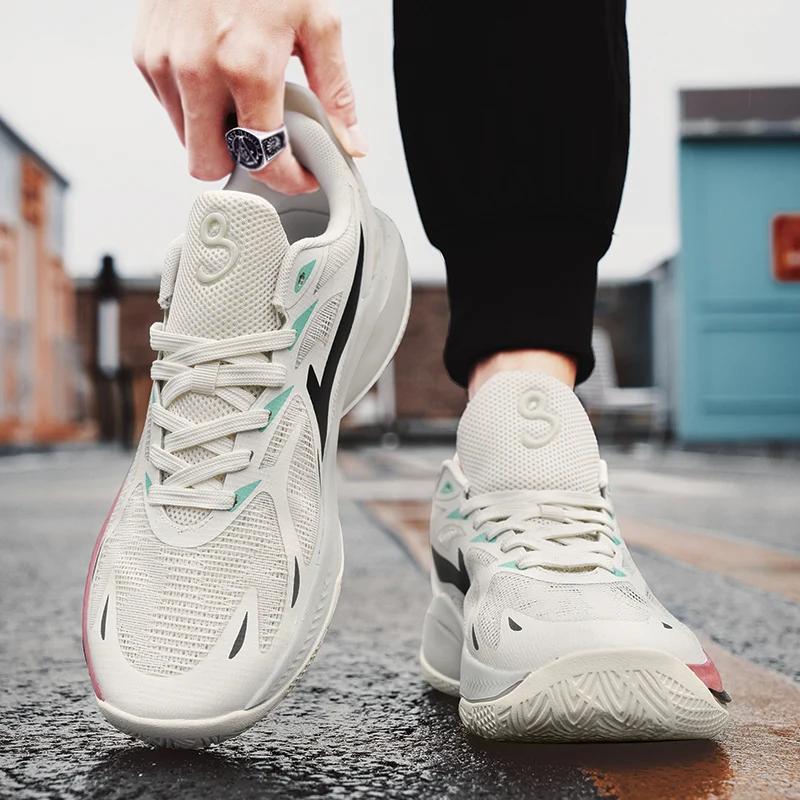 Luxury Sneakers Men Male Basketball Shoes Breathable High-top Sports Field Training Sneakers Teen Match Pro Basketball Boots