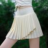 Womens Sports Skirt Top Set Badminton Tennis Running Quick Dry Pleated