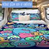 Colorful Cartoon Slime Pattern Bedding,Quilt Set Quilt Cover Pillowcase Home Birthday Gift (1*duvet cover+2*pillowcase,without core)SSJT0917169