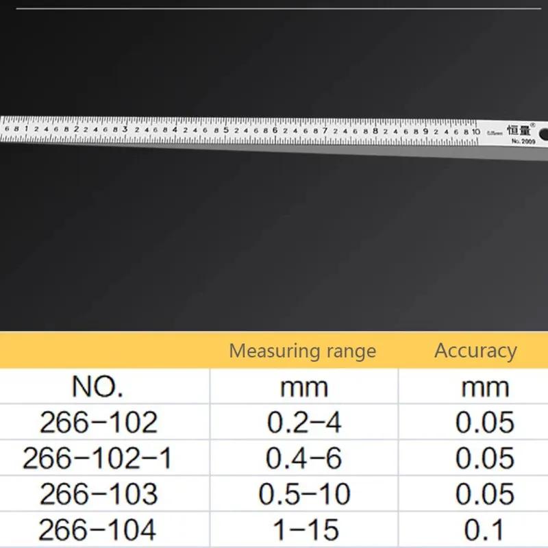 Hengliang Flatness Detection Plug Gauge Gap Detection Ruler Oblique Gap Ruler Wedge Plug Gauge Stainless Steel Vernier Calipers