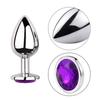 1Pcs Crystal Anus Metal anal plug Jewelry base novice player to senior player 5 size SM Butt g-point massage BDSM sex toys